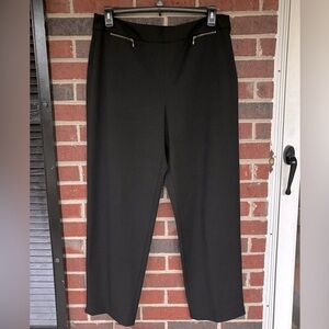 Talbots Black Cropped Straight-Leg Pants